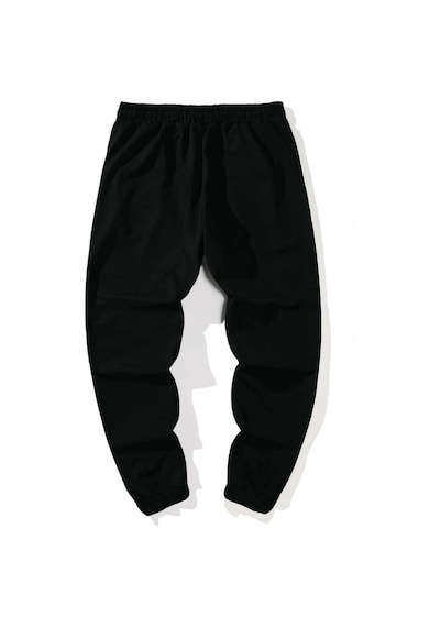 Los Angeles Siyah Jogger Eşofman Altı - Lastik Paça Baskılı Rahat Ve Tarz Siyah
