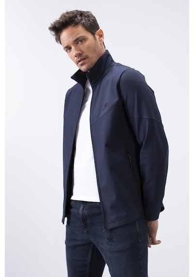 Tommylife Tommy Life Lacivert Fermuarlı Dik Yaka Su Ve Rüzgar Geçirmez Softshell Erkek Mont - 88050 Lacivert