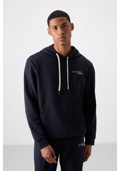 Tommy Life Lacivert Pamuklu Kalın Yumuşak Dokulu Comfort Fit Nakışlı Erkek Eşofman Takım - 85255 Lacivert