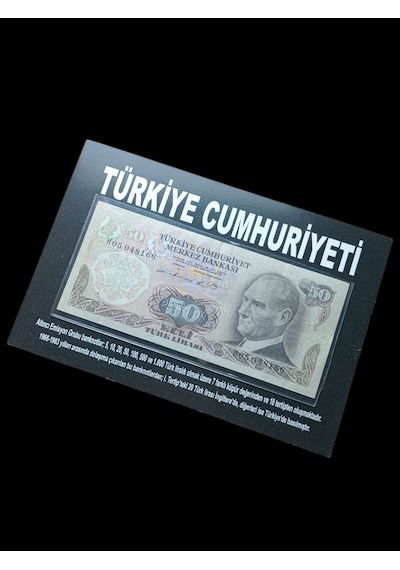 Türkiye Cumhuriyeti Türk Lirası Kağıt Koleksiyon Paralar. Antika Darpane Hobi Hediye. Folderinde 1