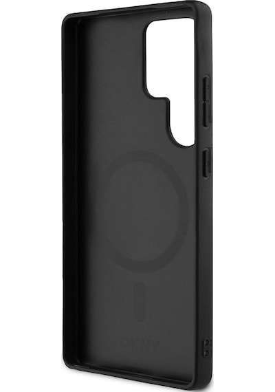 Galaxy Uyumlu S25 Ultra Kılıf Dkny Lisanslı Magnetik Pu Deri Grid Pattern Kapak Kahverengi