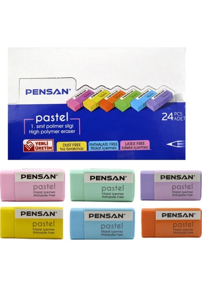 Orta Boy Silgi Pastel Renkler No:24 Ps24p 24 Adet