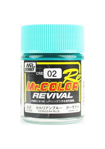 Mr.hobby Cre-02, 10 Ml. Cerulean Blue Revival Maket Boyası Standart