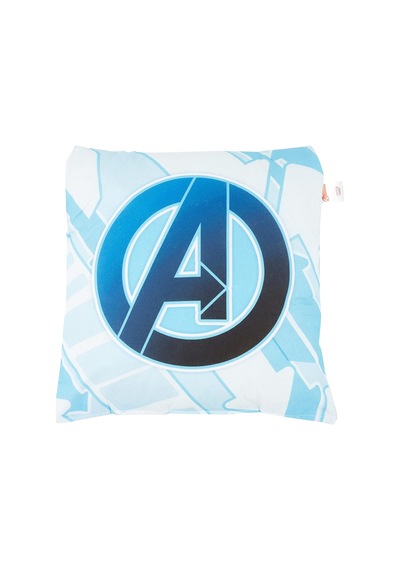 Taç Avengers Lisanslı Baskılı Pamuk Kırlent, Mavi, 40x40 Cm Diğer