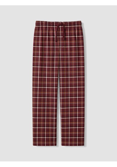 LC Waikiki Lc Waıkıkı Bordo Regular Fit Ekose Erkek Pijama Altı