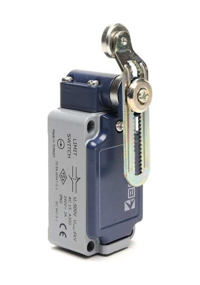 Emas L52K13MEM124 L52 Metal Gövde 18 mm Metal Ayarlanabilir Kollu Makara Ani Hareketli 1NO+1NC Sınır Şalter