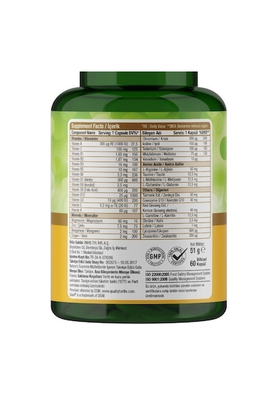 Natures Supreme Multivitamin For Men 60 Kapsül