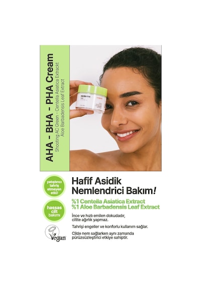 Yeppda Akneli Ciltler İçin Hafif Asidik Nemlendirici Bakım Kremi Yeppda AHA BHA PHA Cream 50 ML