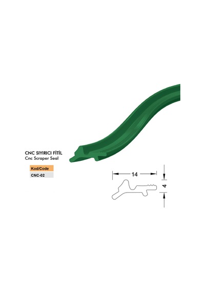 Cnc Tezgah Sıyırıcı Fitil / Cnc-02 / Hareketli Eleman Fitili Kırmızı 20 Metre
