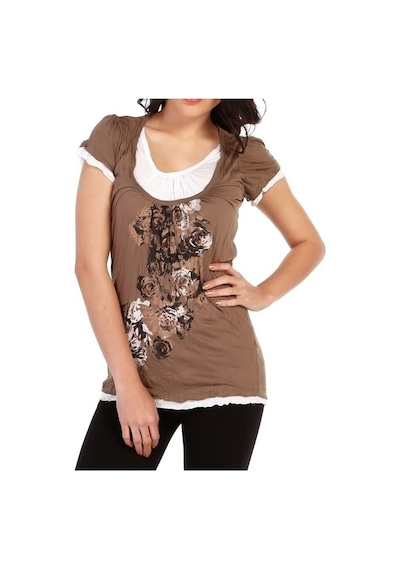 Bulalgiy Kadın Vizon Trend T-Shirt - Bga142192