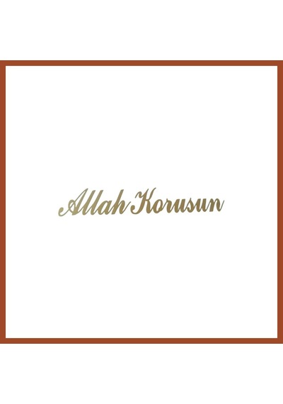 Bezos Allah Korusun Yazılı Oto Sticker Gold 14x3cm Pro Standart