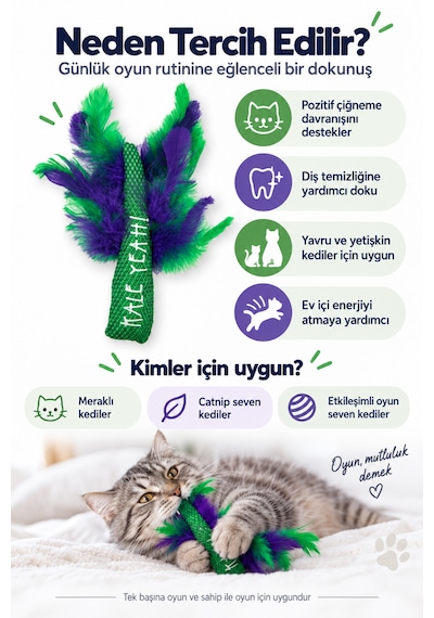 Petstages Krazy Kale Catnipli Kedi Oyuncağı Yeşil Peluş