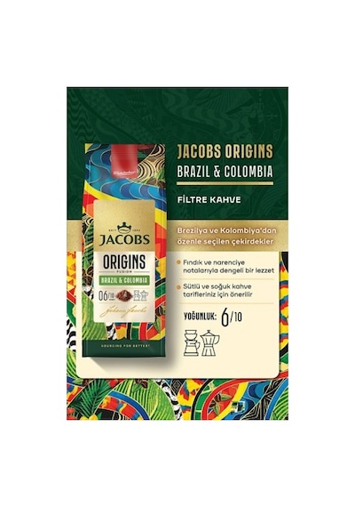 Jacobs Origins Brazil Ve Colombia Filtre Kahve 200 Gr JACOBS.024