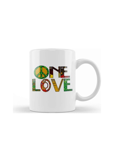 Peace Barış Simge One Love Rasta 01 Kupa Bardak Porselen Karışık