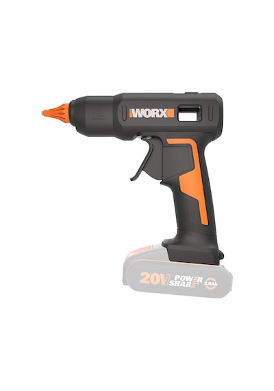 Worx Wx045.9 20volt 11mm Profesyonel Sıcak Mum Silikon Tabancası + 10 Silikon Akü Dahil Değildir