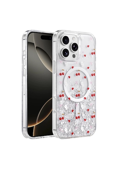 Onegif Apple İphone 16 Pro Max Misk Simli Magsafe Kapak - Desen 5 - Desen 5