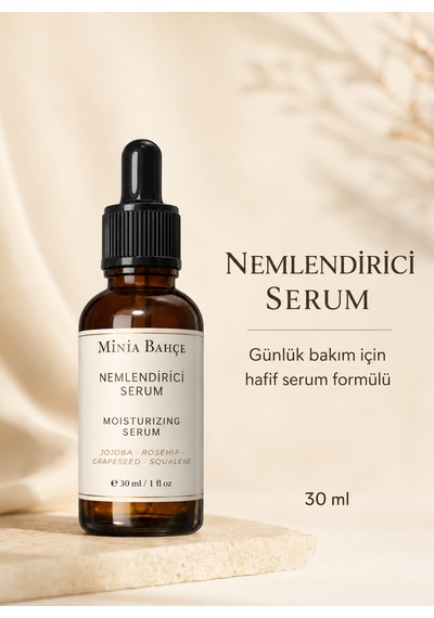 Minia Bahçe Squalene ve Bitkisel Yağlarla Günlük Yüz Bakımı Cilt Nemlendirici Serum 30 ML
