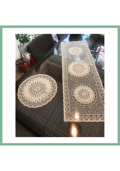 Bşkvirgo Fransız Dantelli Runner Ve Supla Takımı 1 Runner, 6 Supla Bsk2026 Çok Renkli