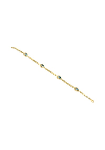 Damla Model Nazar Boncuklu Bileklik  64037525 Sarı Altın