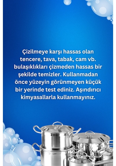 Grimorlife 6 Adet Özel Dokulu Düz Bulaşık Süngeri Özel Dokulu, Dayanıklı Mutfak Süngeri Seti