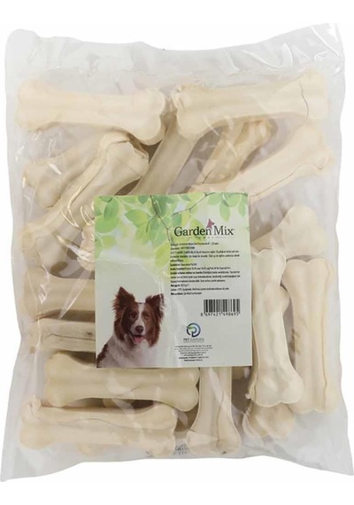 Garden Mix Sütlü Deri Kemik Köpek Ödülü 10 CM 40-45 G 20'li