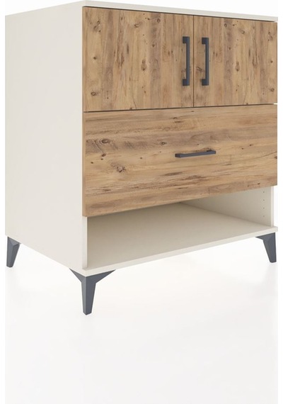 Kronos Şifonyer 2 Raflı Tek Çekmeceli 2 Kapaklı 88x59x96 Aytaşı-çam Aytası