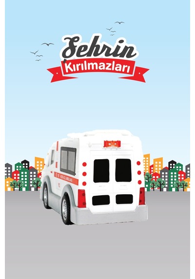 Şehrin Kırılmazları Sürtmeli Oyuncak Ambulans 112 Hızır Acil 12,5 Cm