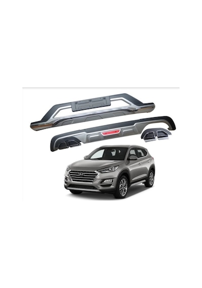 Autogp Hyundai Tucson Ön Arka Tampon Koruması Difüzör 2018 2019 2020 1.6 005 Hy23 03 044c