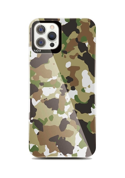 Kajsa Apple Uyumlu iPhone 12 Pro Max Kılıf Asker Desenli Kajsa Camo Kapak ZORE-218910