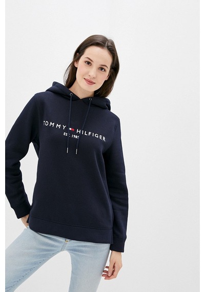 Tommy Hilfiger Bayan Kapşonlu Sweatshirt Lacivert