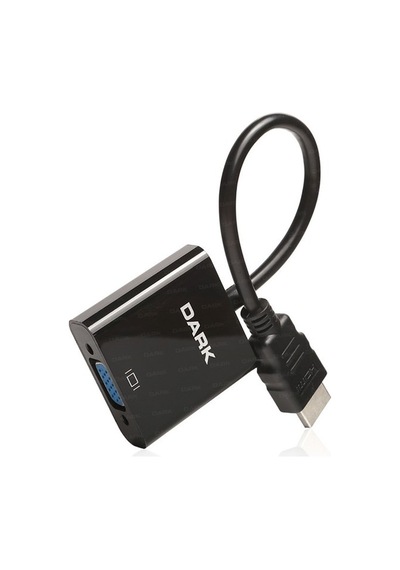 Dark Hdmı Erkek To Vga Dişi Çevirici Siyah 10cm