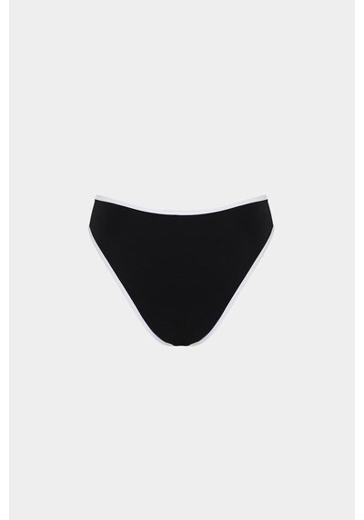Açelyaokcu Premium Biye Detaylı Hera Fit Kadın Bikini Altı Siyah