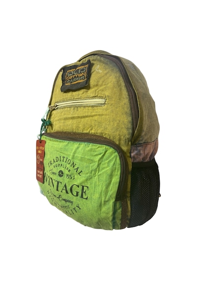Old Cotton Cargo Kaliteli Tek Bölmeli Vintage Disayn Günlük Gezi Okul Sırt Çantası North Dakato Bag Brand 30x43cm Sarı