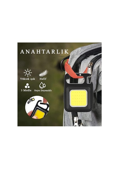 Dalyan Çok Işlevli Şarj Edilebilir Mini Led Anahtarlık El Feneri Çok Renkli