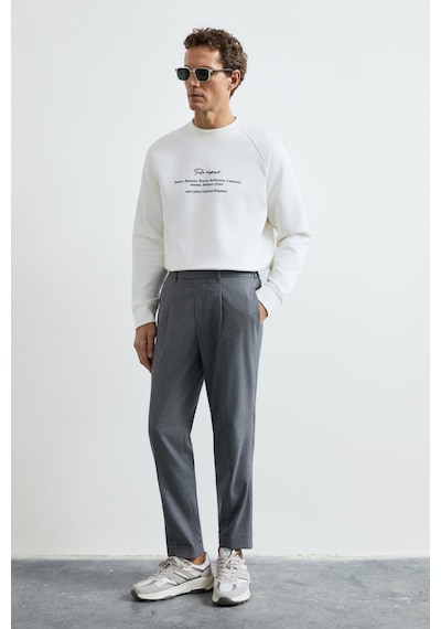 Lufian Cole Erkek Sweatshirt Kırık Beyaz Kırık Beyaz 112030199100510
