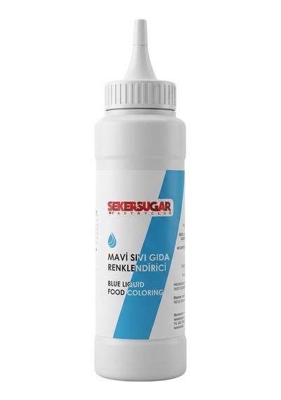 Şeker & Sugar Mavi Sıvı Gıda Boyası Renklendirici 250 Ml