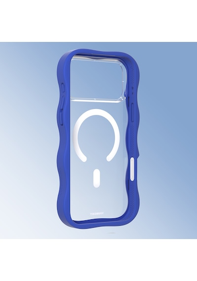 Apple Uyumlu iPhone 17 Pro Max  Kılıf M-safe Şarj Özellikli Youngkit Wave Clear Serisi Kapak Lacivert Lacivert