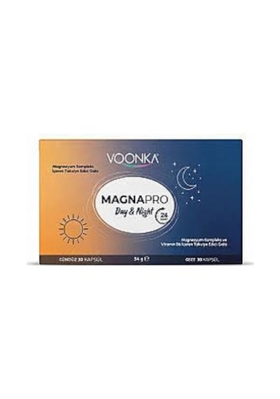 Voonka Magnapro Day Night Magnezyum Kompleks 60 Kapsül