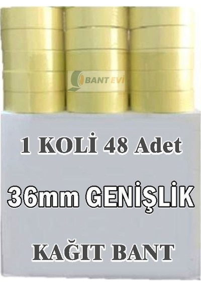 Maskeleme Bandı 48 Adet 36Mm Kağıt Boya Bantı