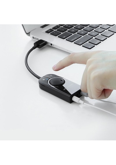 Ugreen Usb Harici Stereo Ses Kartı 15cm, Siyah, 40964