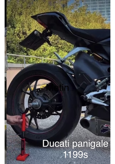 Tek Maşalı Motosikletler İçin Motosiklet Krikosu 28-42 Mm Kırmızı