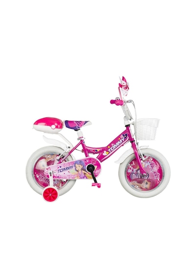 Tommybike 16 Jant Bisiklet Kapaklı Kız Bisikleti 4-7 Yaş Çocuk Bisikleti Pembe
