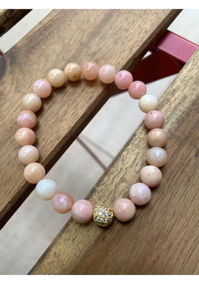 Pembe Opal Bileklik Çok Renkli
