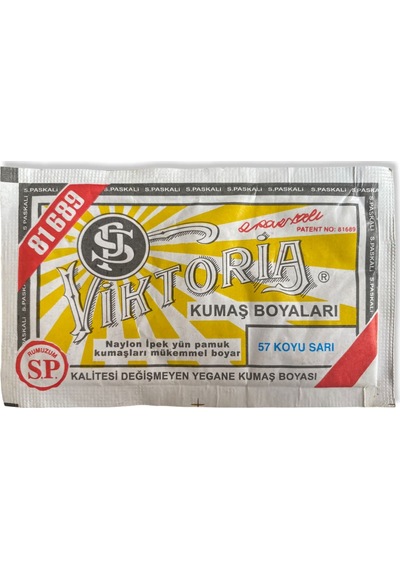 Viktoria Toz Kumaş Boyası - Koyu Sarı - N.57