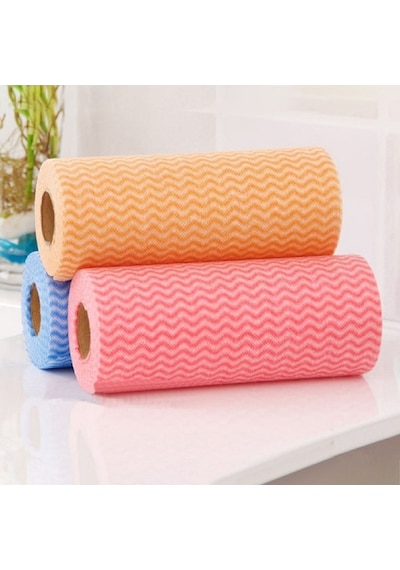 Ponitex Süper Emici Perforeli Pratik Hassas Temizlik Bezi 12 Adet Pembe 50 Yaprak 25 x 30 CM