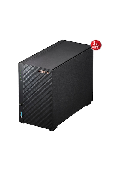 Asustor As1102tl, 1gb Ddr4 Ram, 2 Yuvalı 2x22tb Destek , 1x2.5gbe Network, Usb 3.2, Usb 2.0, Tower Nas Yedekleme Cihazı