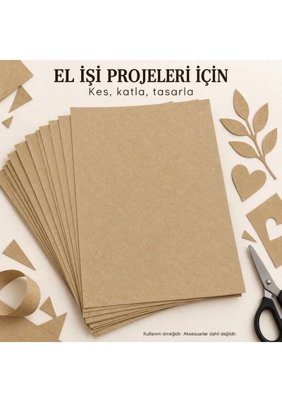 A4 Kraft Kağıdı, 100 Adet, 21 X 29,7 Cm, Kahverengi, Hobi, El İşi, Çizim Ve Hediye Notları İçin