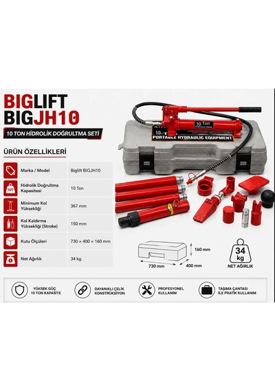 Bıglıft Hidrolik Doğrultma 10 Ton Jh10