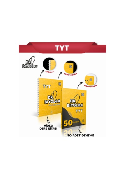 Dr.biyoloji Tyt Video Ders Kitabı+tyt 50 Deneme 2'li Set