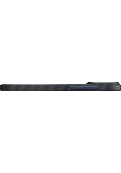 Apple Uyumlu iPhone 17 Pro Kılıf M-safeli Lumintex Teknoloji Aramid Fiber Pitaka Tactile Woven Aries Serisi Siyah Siyah